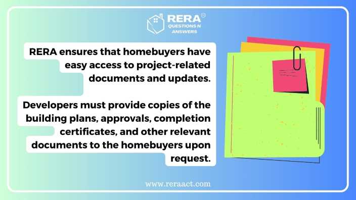 Homebuyer rights in rera- Right to Access Project-related Documents