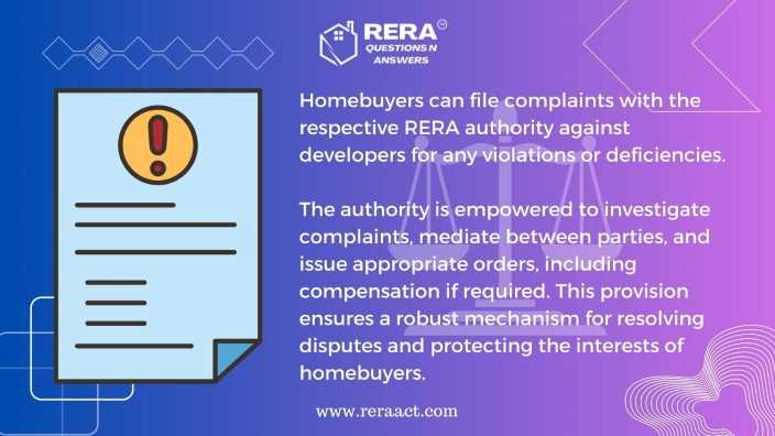 Homebuyer rights in rera- Right to Redressal and Compensation