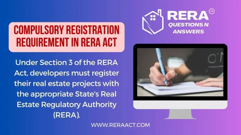 Registration of real estate projects Requirement